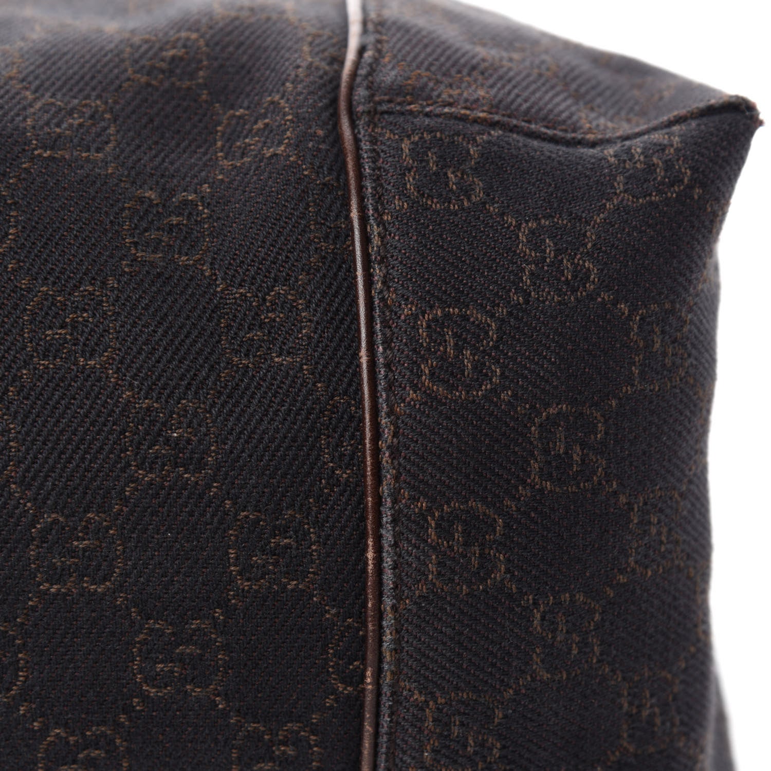 Gucci Canvas Monogram Shoulder Bag Brown 8 of 14
