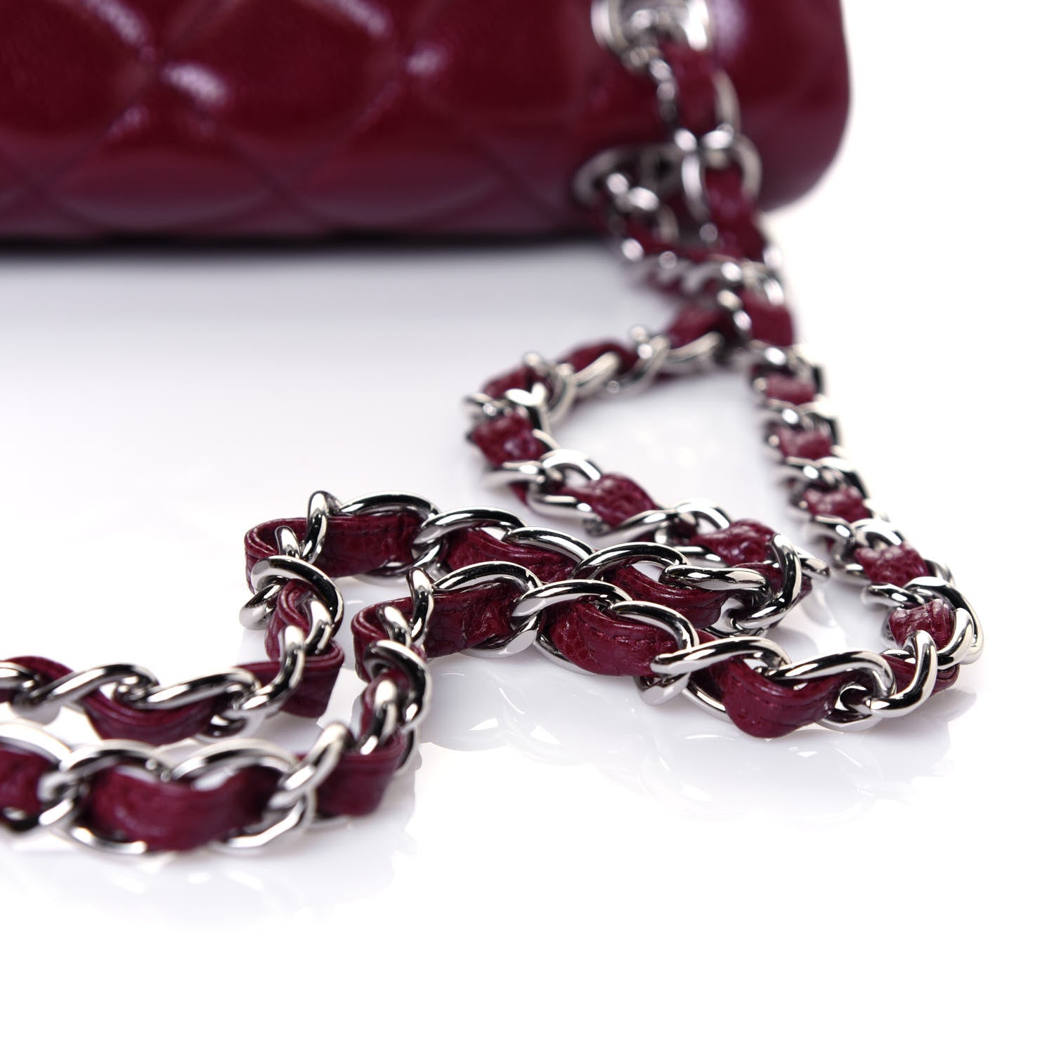 Chanel Caviar Quilted Maxi Single Flap Dark Red 13 of 15