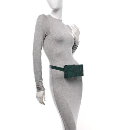 Bottega Veneta Paper Calfskin Intrecciato Cassette Belt Bag Raintree 2 of 13