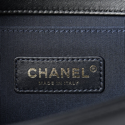 Chanel Calfskin Chevron Quilted Medium Boy Flap Black 5 of 13