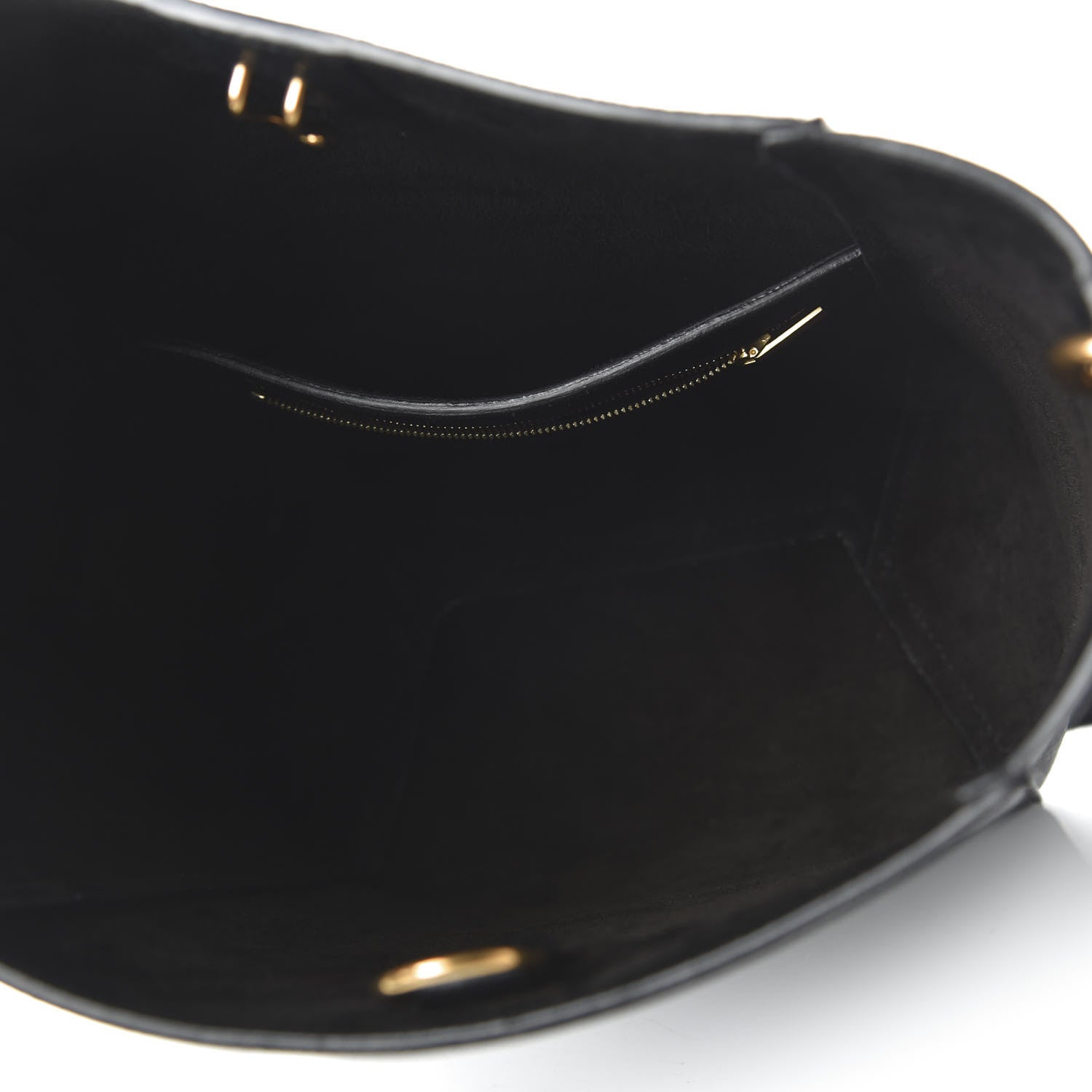Celine Soft Grained Calfskin Small Sangle Bucket Bag Black 5 of 9