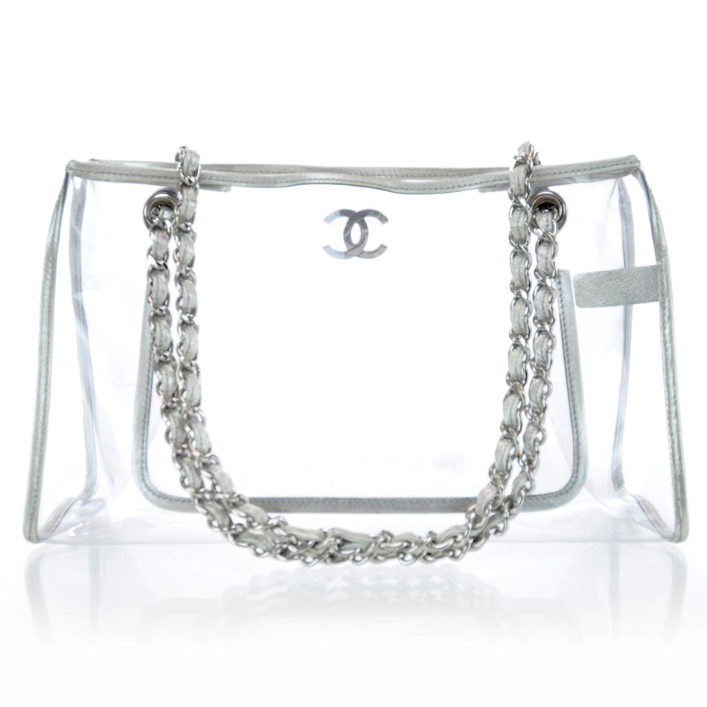 Vinyl Naked Tote Silver