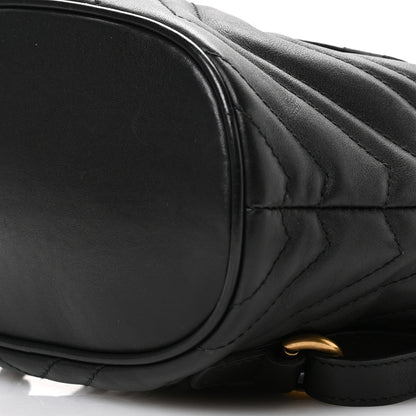 Gucci Calfskin Matelasse GG Marmont Flap Backpack Black 10 of 10