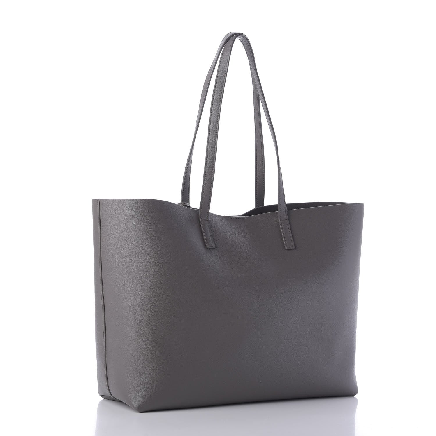 Saint Laurent Calfskin Large Shopping Tote Fog 3 of 9