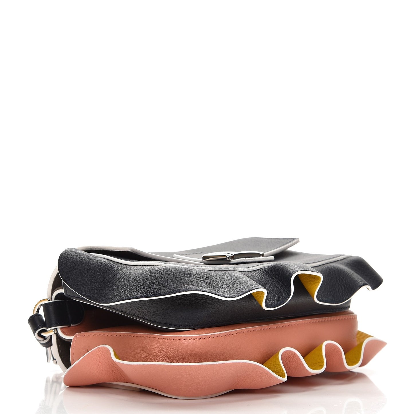 Vitello Dolce Waves Tri-Color Micro Double Baguette Blue Notte Chantilly