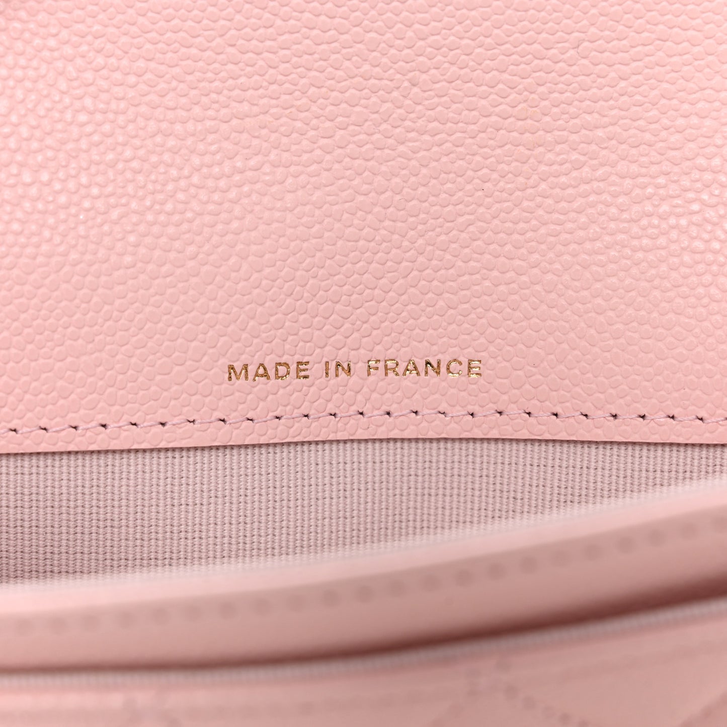 Caviar Quilted Flap Card Holder Wallet Light Pink