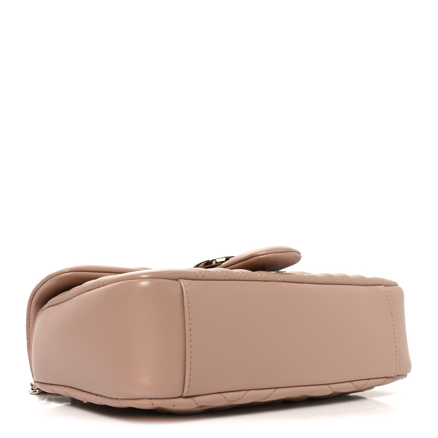 Gucci Lambskin Matelasse Medium GG Marmont Shoulder Bag Pink Beige 4 of 11