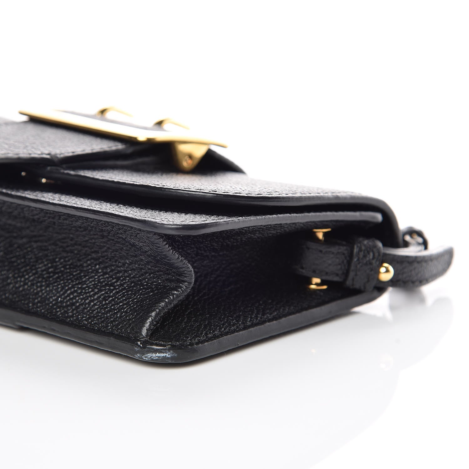 Burberry Soft Grain Calfskin Mini Buckle Phone Bag Black 8 of 10
