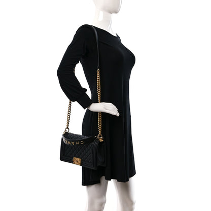 Chanel Calfskin Medium Boy Logo Top Handle Flap Black 2 of 11