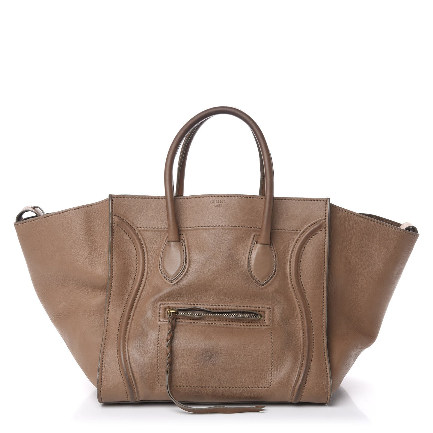 Supple Calfskin Medium Phantom Luggage Taupe