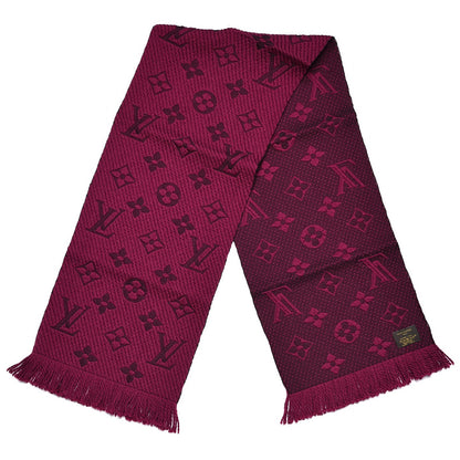 Louis Vuitton Wool Silk Logomania Scarf Cherry 4 of 4