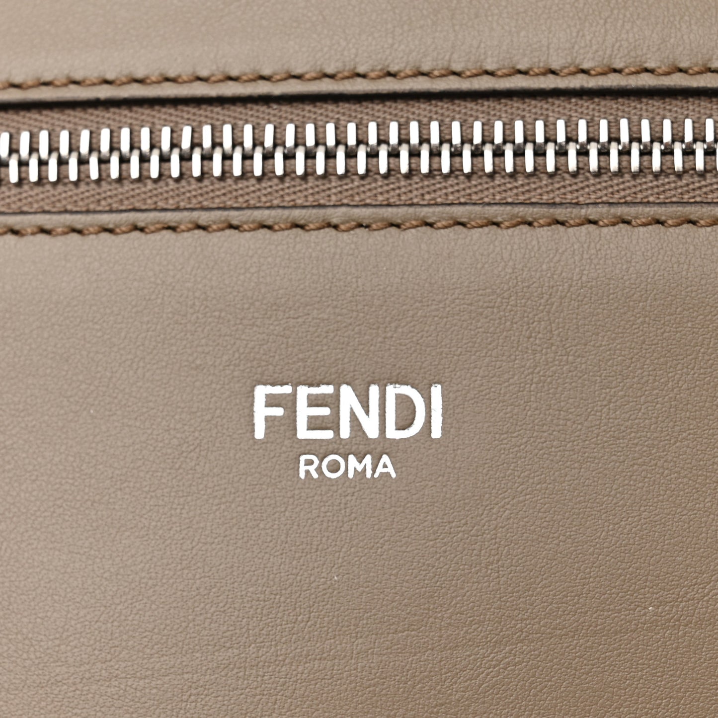 Cuoio Romano Vitello Cover Glazed Fabric Bi-Color FF 1974 Mini Peekaboo I SEE U Satchel Tartufo Banana Tobacco Moro