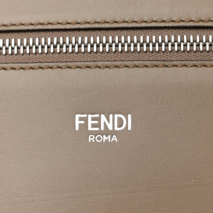 Fendi Cuoio Romano Vitello Cover Glazed Fabric Bi-Color FF 1974 Mini Peekaboo I SEE U Satchel Tartufo Banana Tobacco Moro 9 of 12