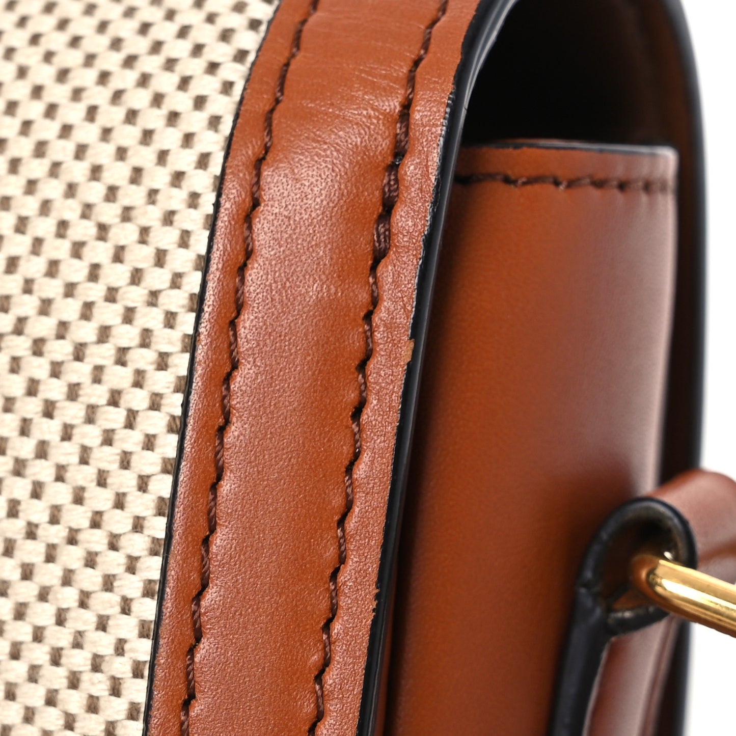 Textile Natural Calfskin Teen Triomphe White Tan