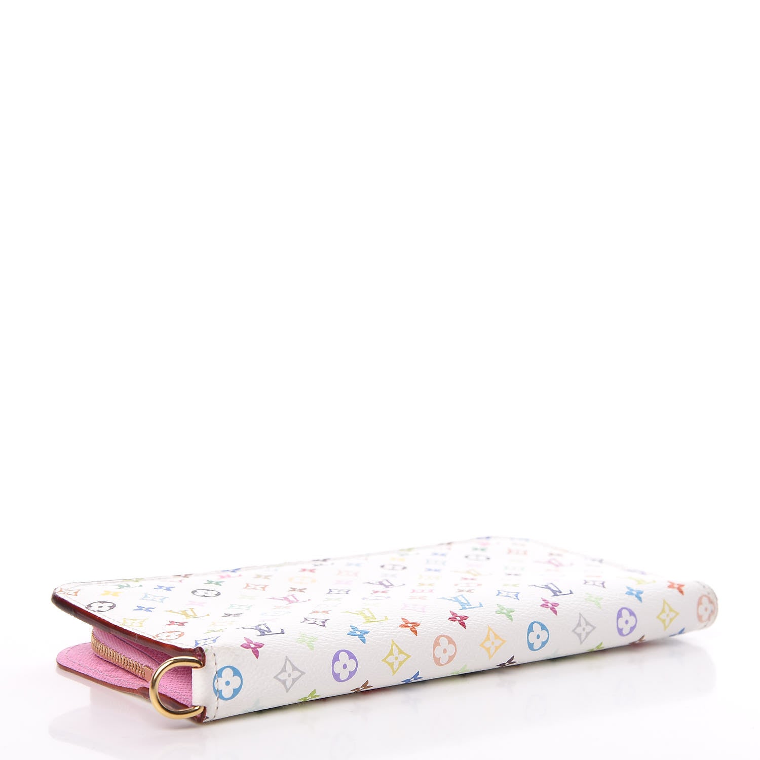 Louis Vuitton Monogram Multicolor Insolite Wallet White Litchi 4 of 9
