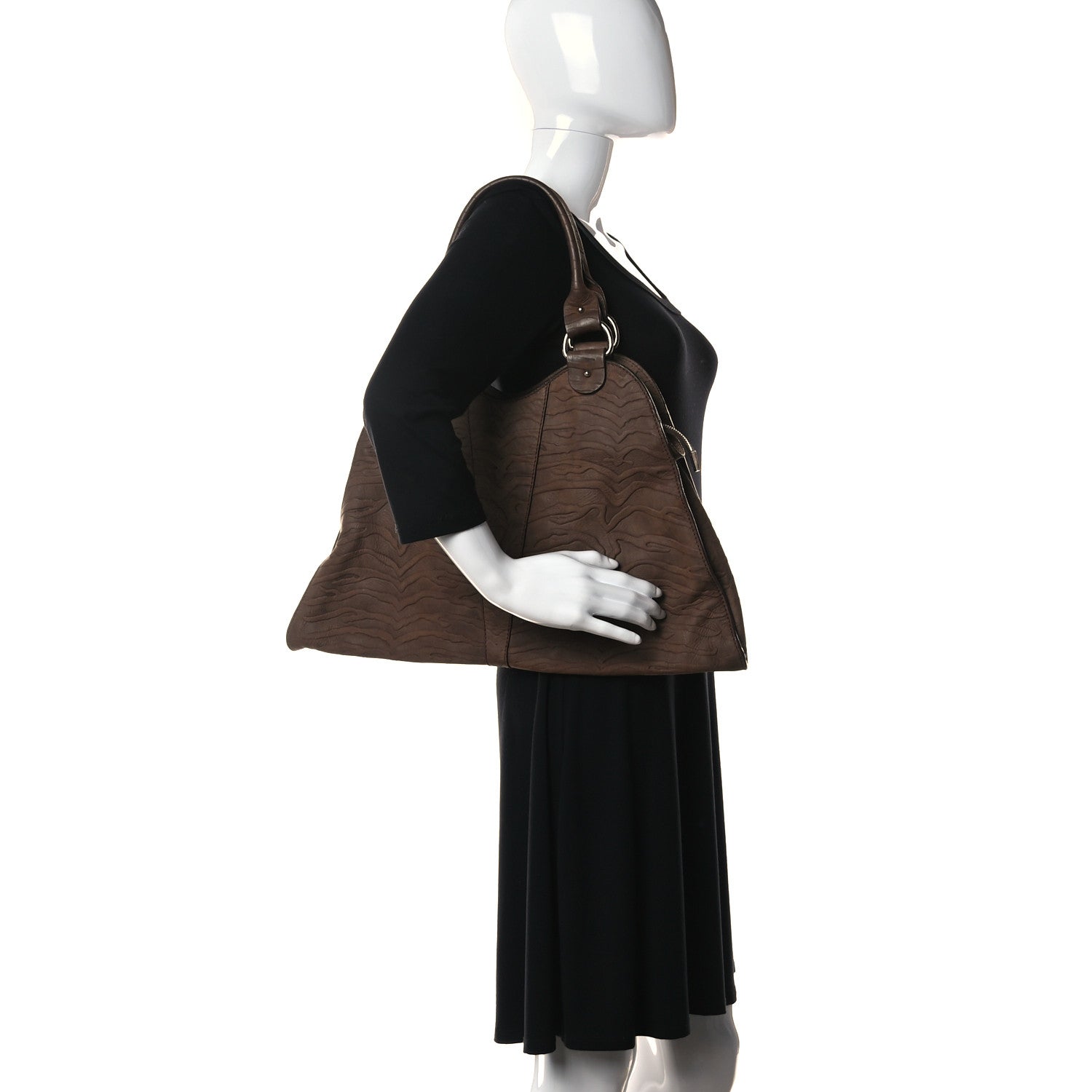 Fendi Suede Large Devil Trapezio Tote 3 of 13