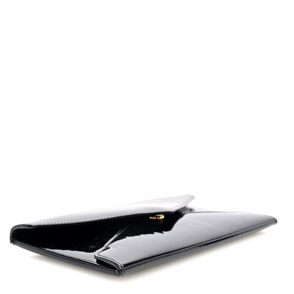 Saint Laurent Patent Paloma Envelope Clutch Black 4 of 6