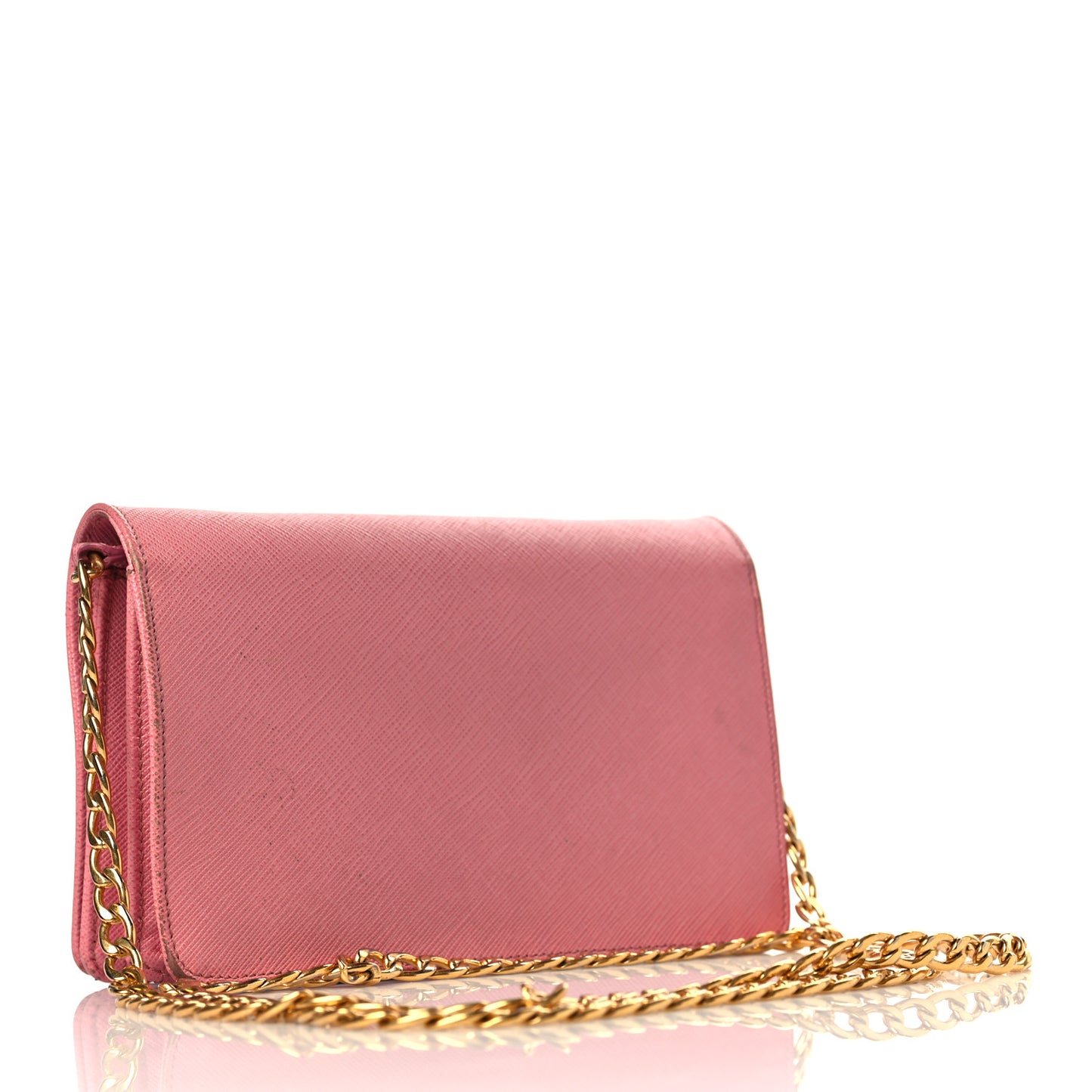 Saffiano Lux Chain Wallet Petalo