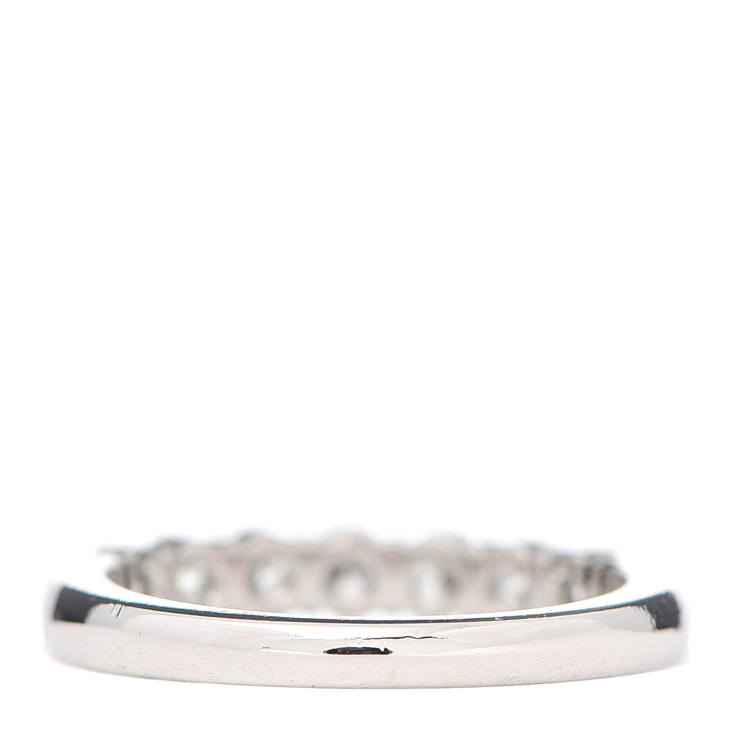 Tiffany Platinum Diamond 3mm Embrace Half Circle Band Ring 49 5 3 of 6
