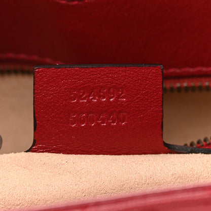 Gucci Azalea Calfskin Matelasse Heart Medium GG Marmont Slim Shoulder Bag Romantic Cerise 7 of 11