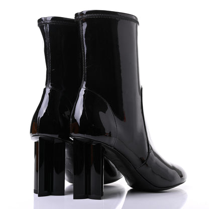 Louis Vuitton Patent Silhouette Ankle Boots 37.5 Black 4 of 10