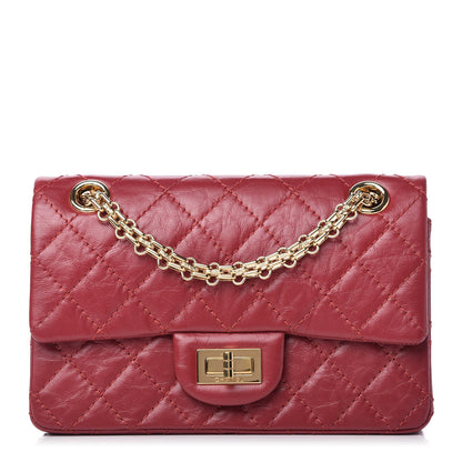 Chanel Aged Calfskin Quilted 2.55 Reissue Mini Flap Red 1 of 11