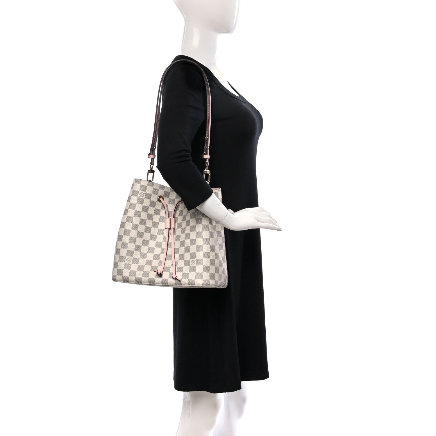 Louis Vuitton Damier Azur Neonoe MM Eau De Rose 2 of 9