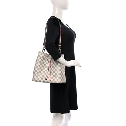Louis Vuitton Damier Azur Neonoe MM Eau De Rose 2 of 9
