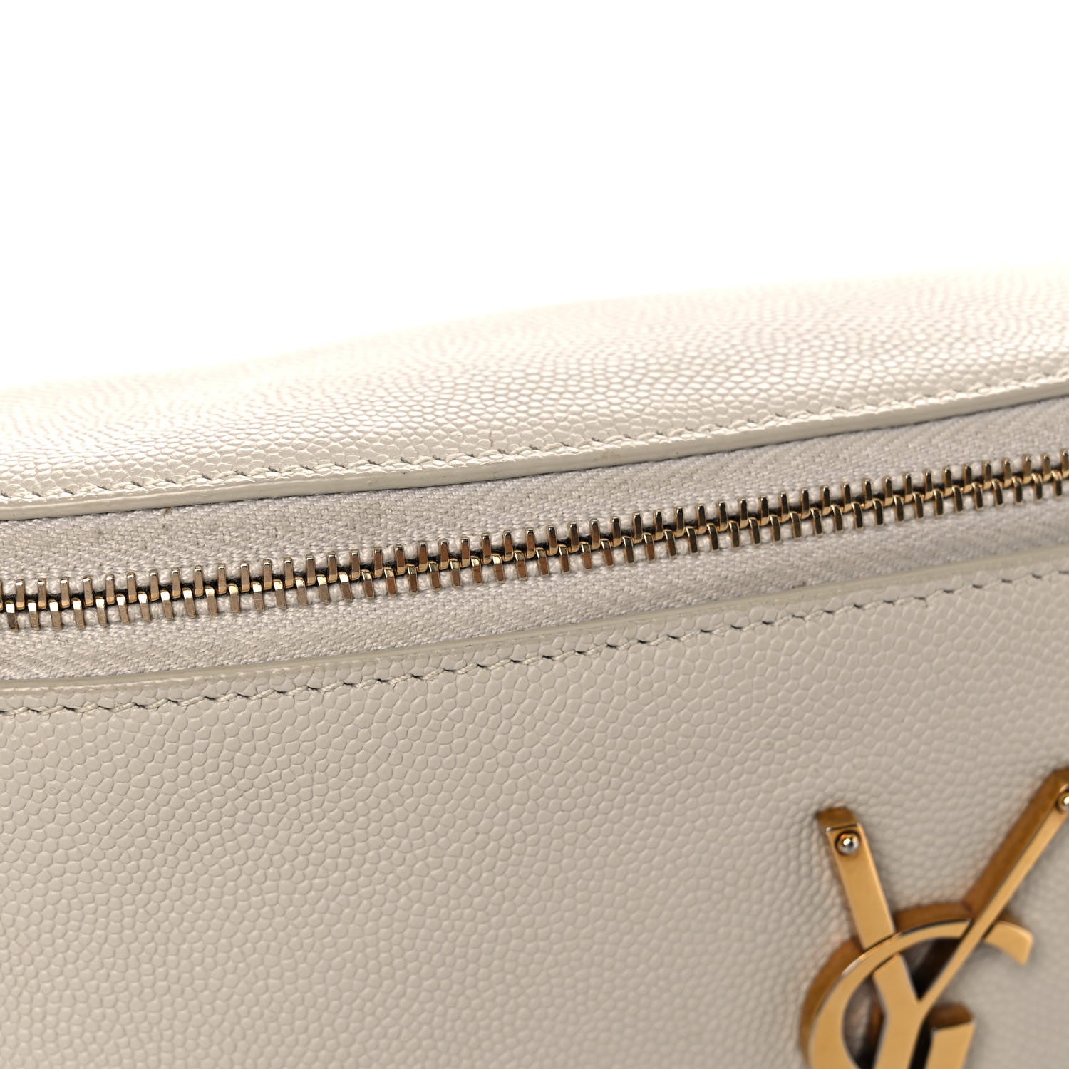 Saint Laurent Grain De Poudre Monogram Belt Bag Blanc Vintage 12 of 13