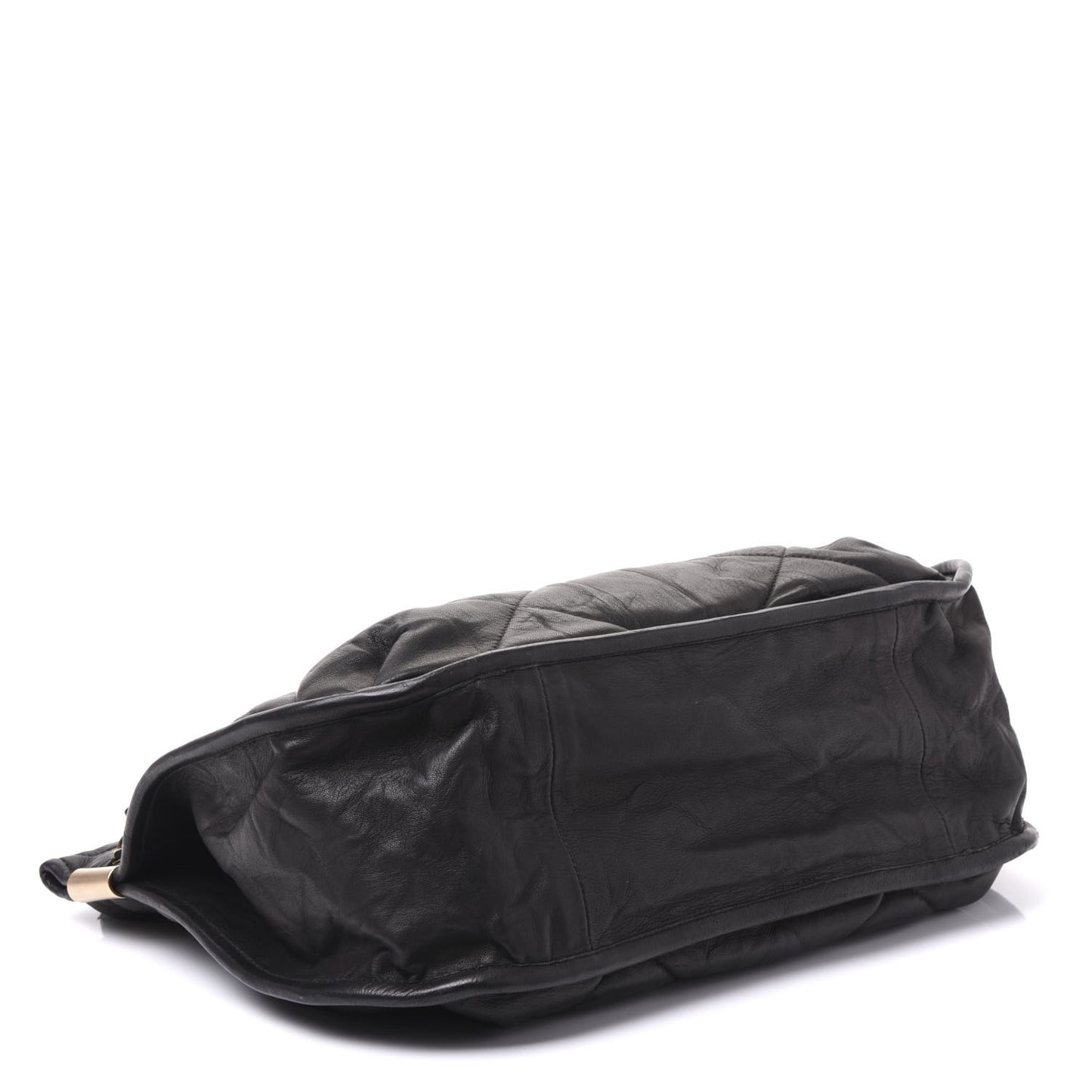 Lambskin Quilted Amalia Crossbody Bag Black