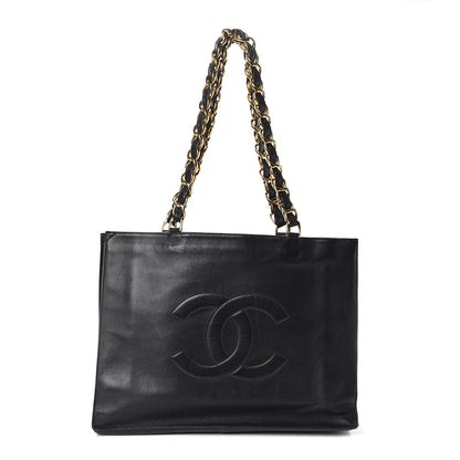 Chanel Lambskin CC Tote Black 1 of 9
