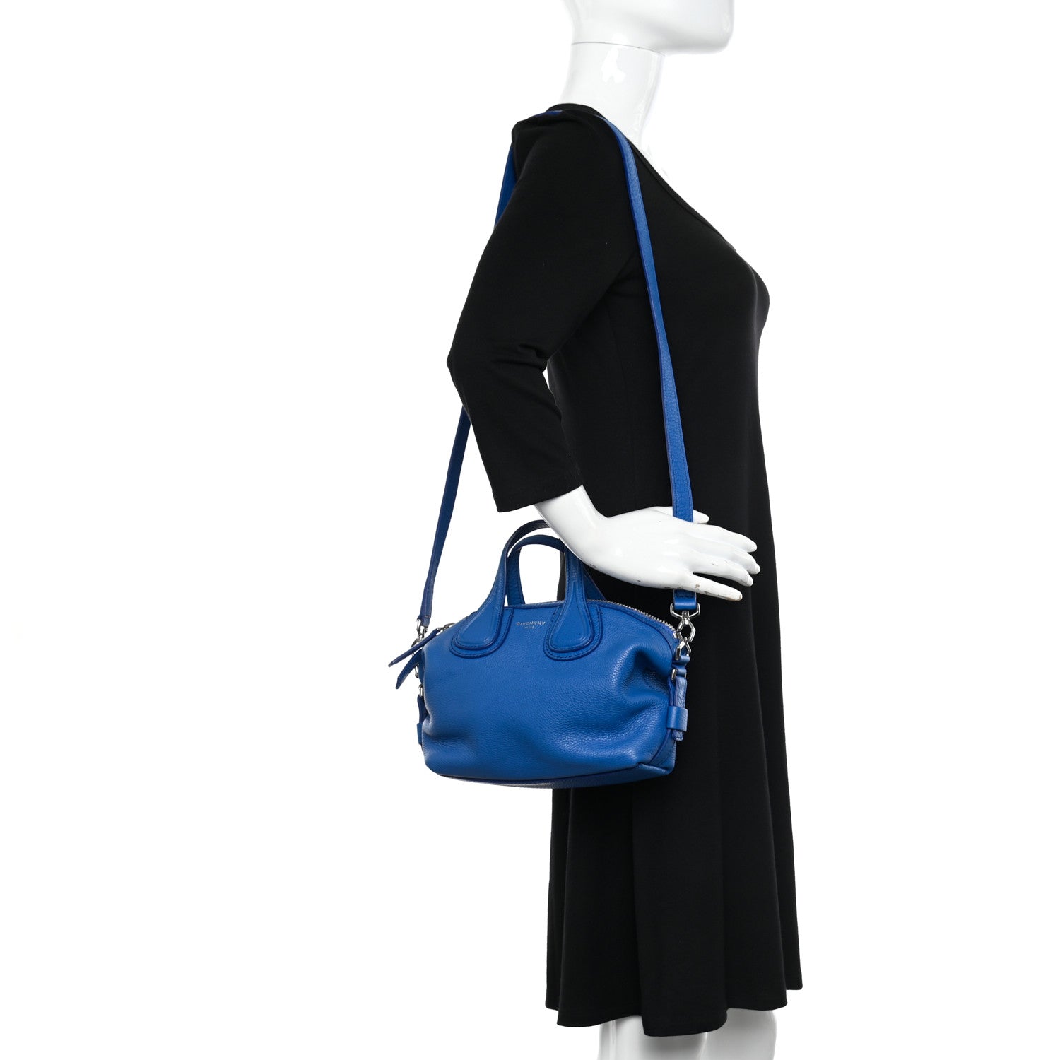 Givenchy Waxy Grained Calfskin Micro Nightingale Blue Indigo 2 of 10