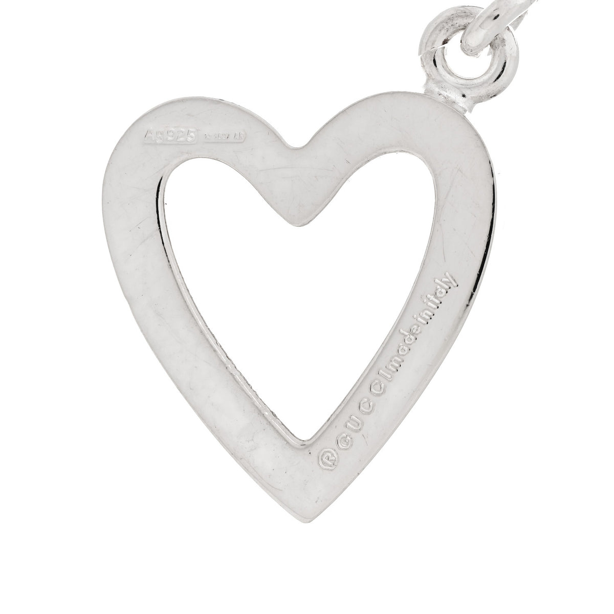 Gucci Sterling Silver Heart Toggle Necklace 5 of 5
