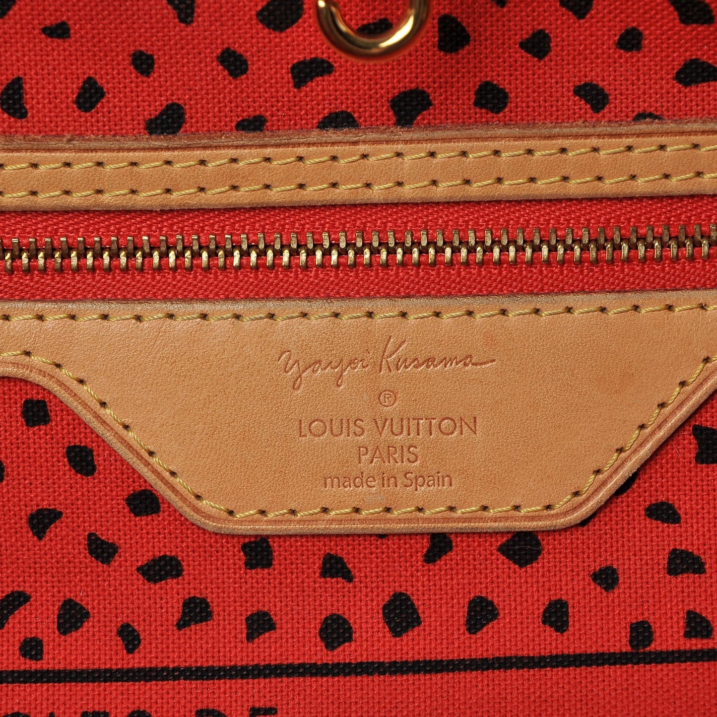 Monogram Kusama Waves Neverfull MM Red