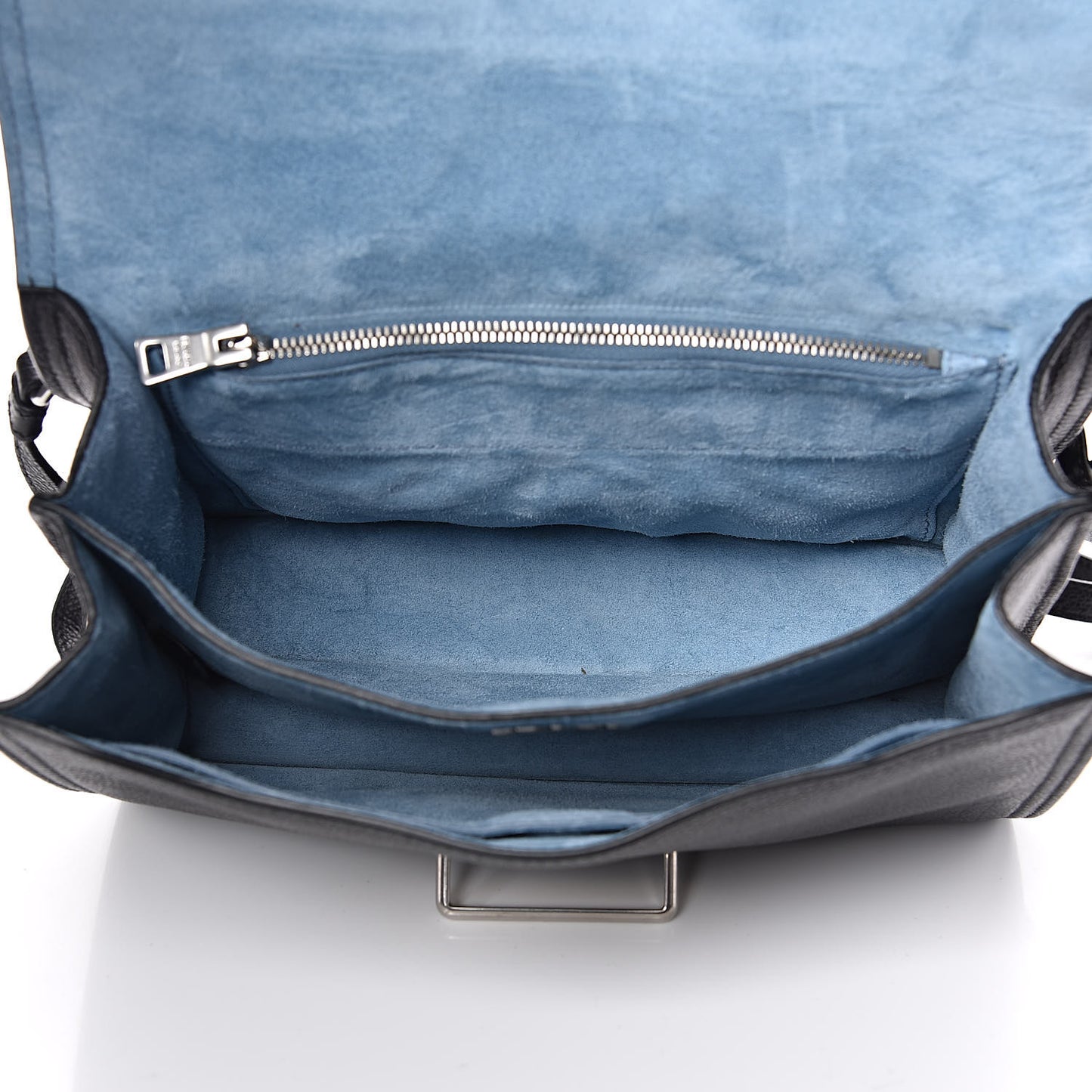Glace Calf Large Soft Cahier Bag Black Astrale