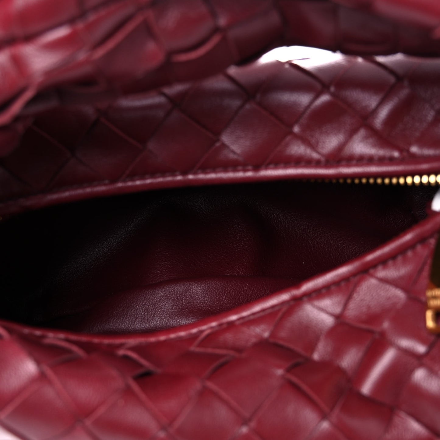 Nappa Intrecciato Mini Jodie Burgundy