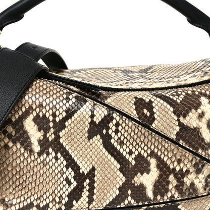 Loewe Snakeskin Medium Puzzle Bag Black 7 of 9