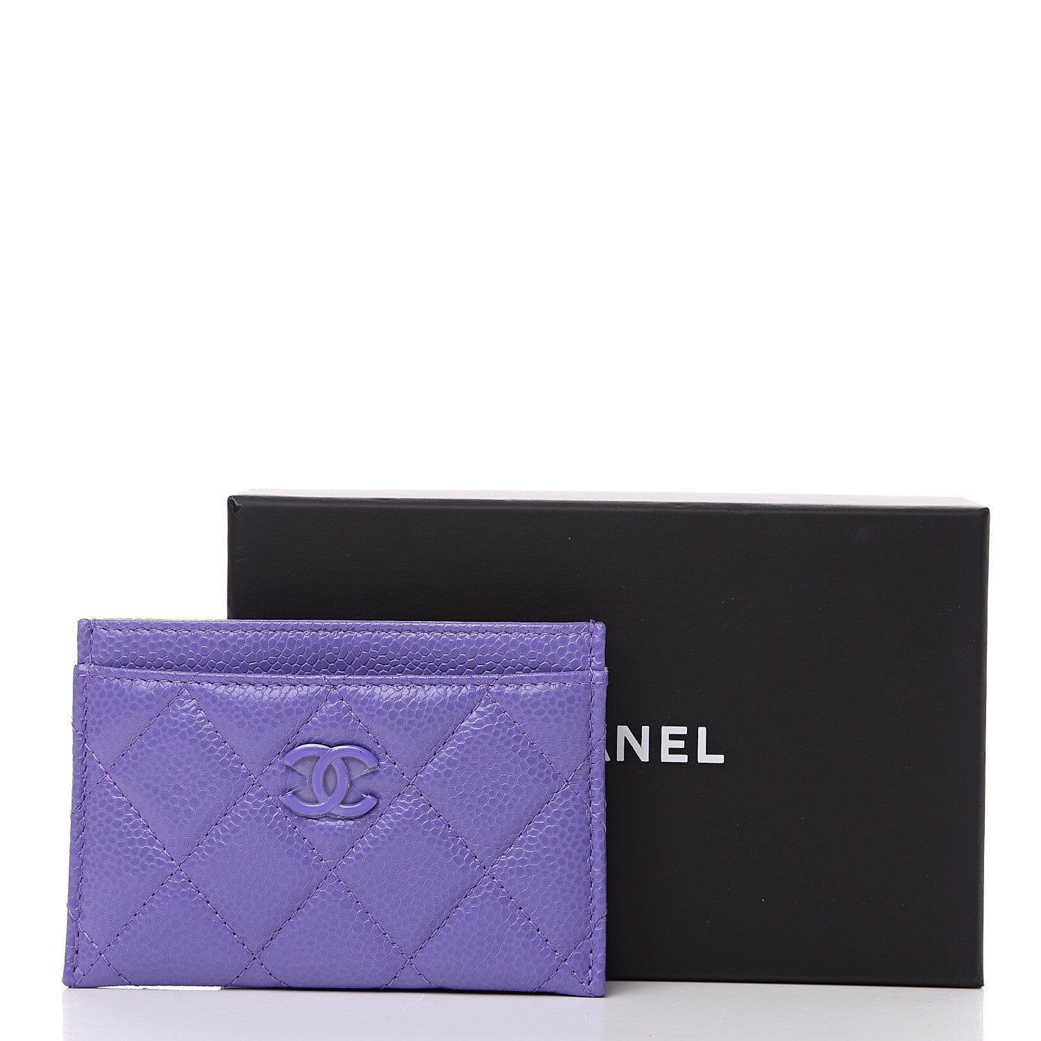 Chanel Caviar Quilted Incognito Card Holder Purple 8 of 8