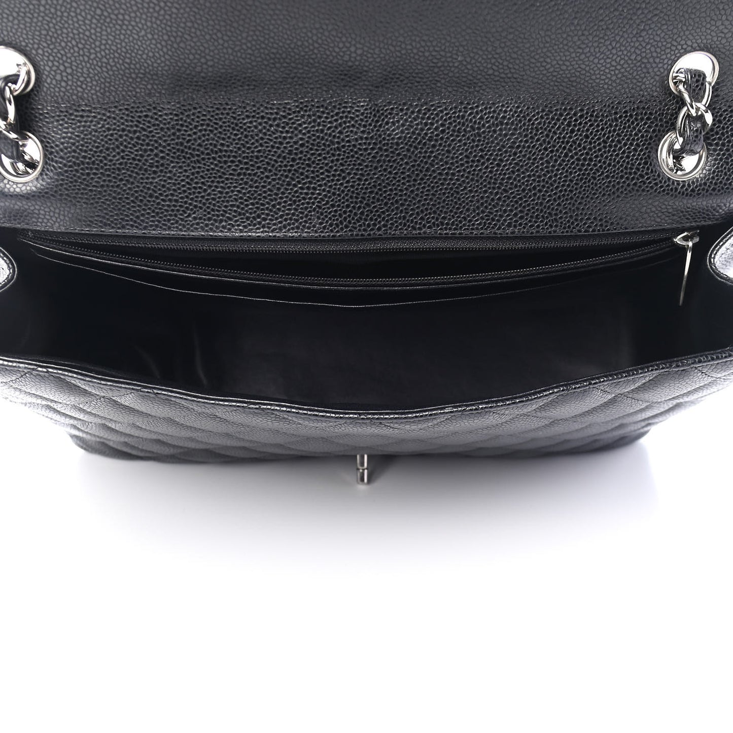Caviar Quilted Maxi Single Flap Black