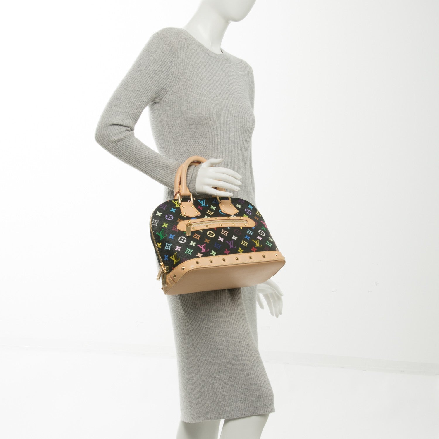 Louis Vuitton Monogram Multicolor Alma Black 2 of 6