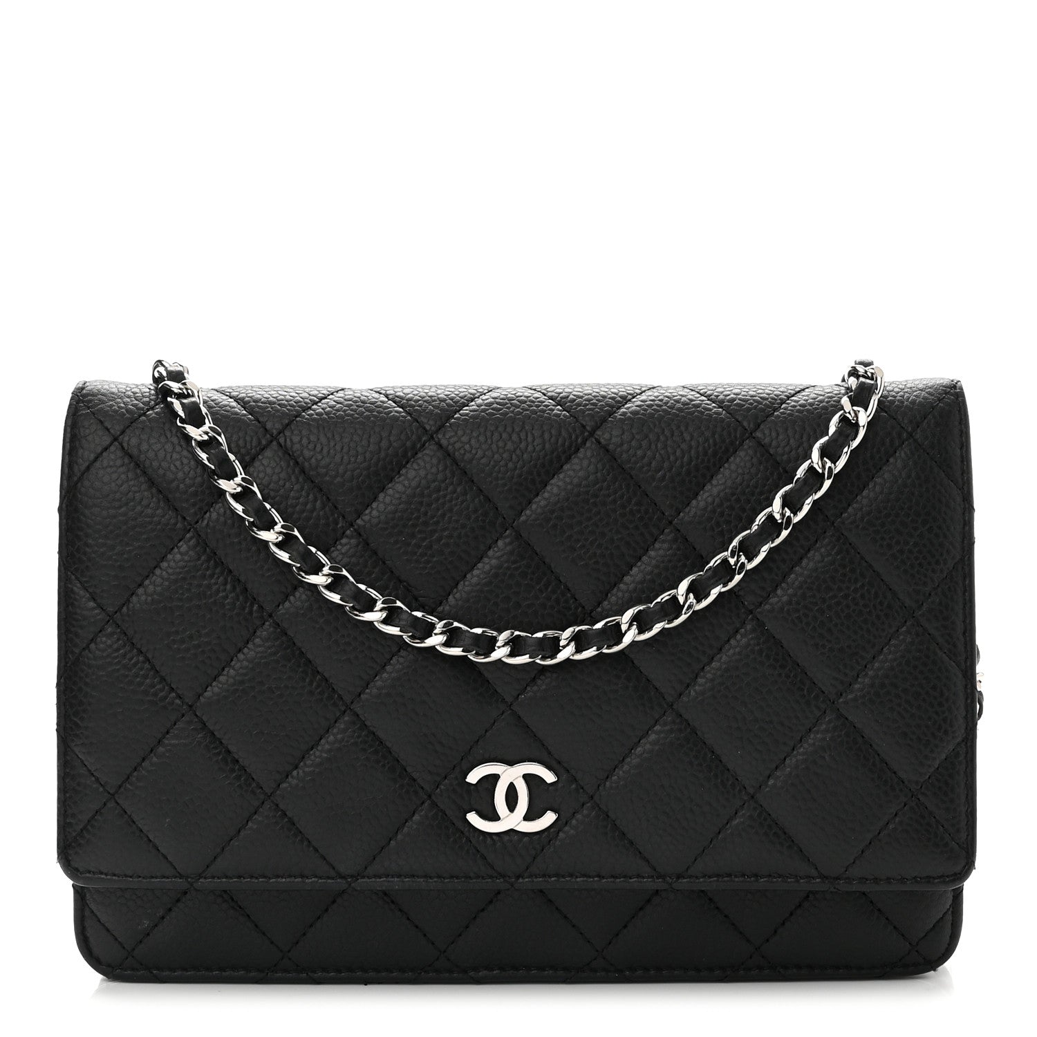 Chanel Caviar Quilted Wallet On Chain WOC Black 1 of 12