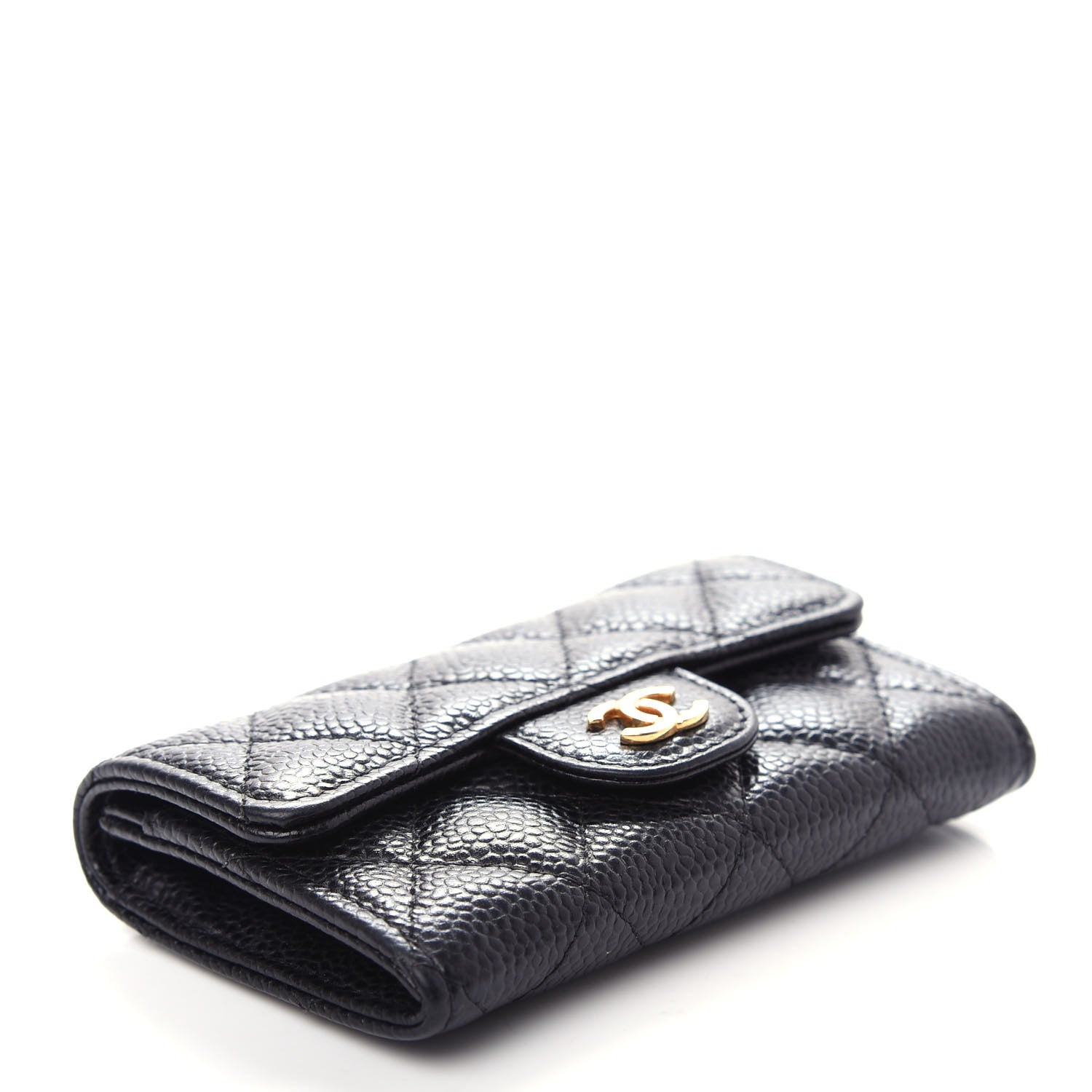 Chanel Caviar Quilted Flap Card Holder Black 4 of 9