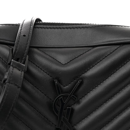 Saint Laurent Calfskin Matelasse Monogram Monochrome Lou Camera Bag Black 8 of 10