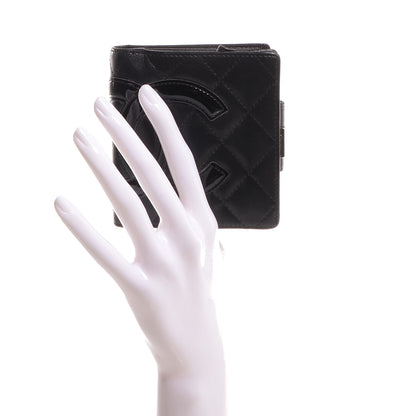 Chanel Calfskin Quilted Cambon Bi-Fold Wallet Black 2 of 7