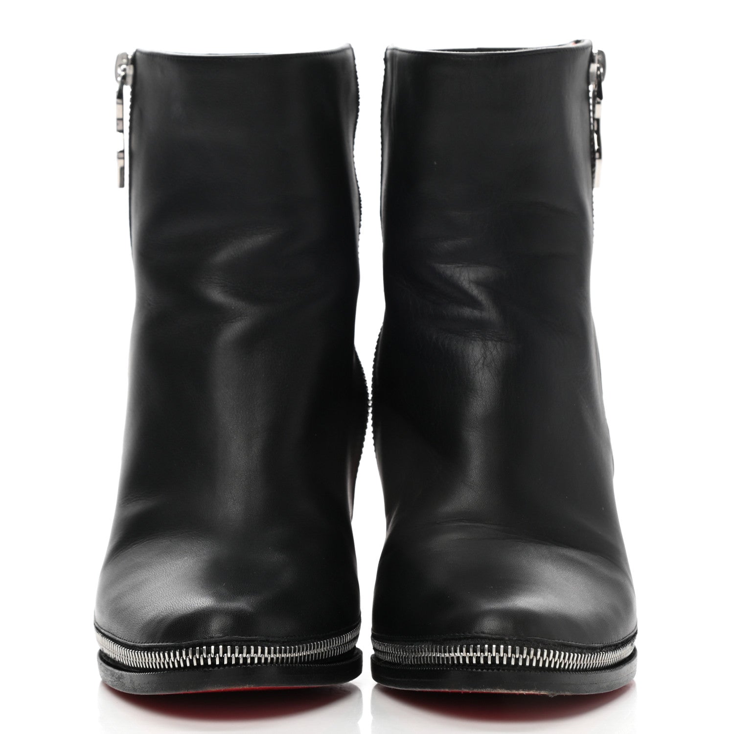 Christian Louboutin Calfskin Telezip 85 Ankle Bootie 39.5 Black 2 of 13