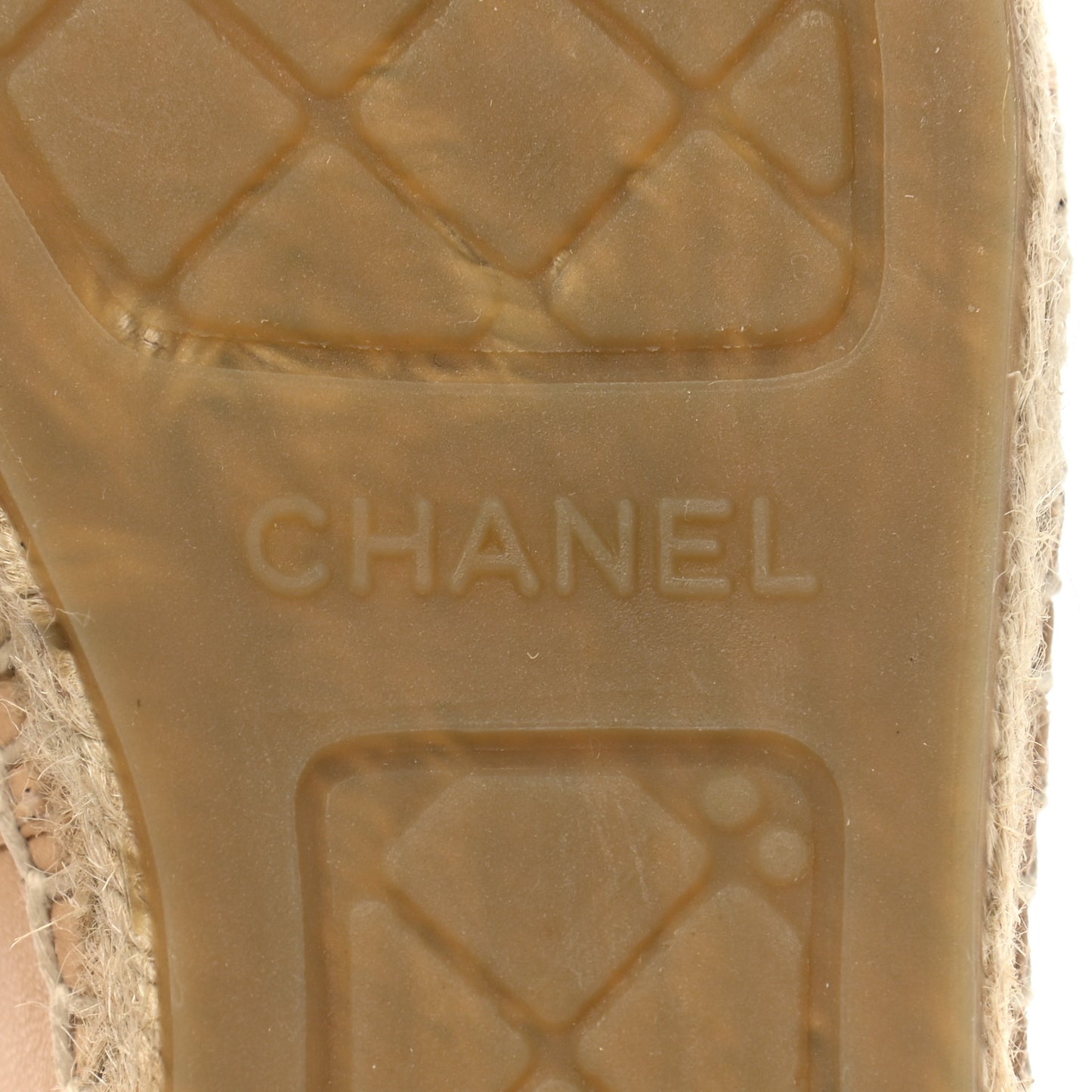 Lambskin CC Espadrilles 37 Beige Black