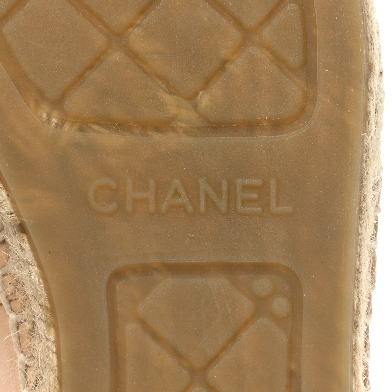 Chanel Lambskin CC Espadrilles 37 Beige Black 7 of 10