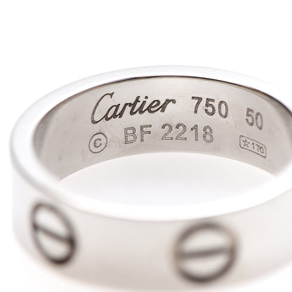 Cartier 18K White Gold 5.5mm LOVE Ring 50 5.25 4 of 5