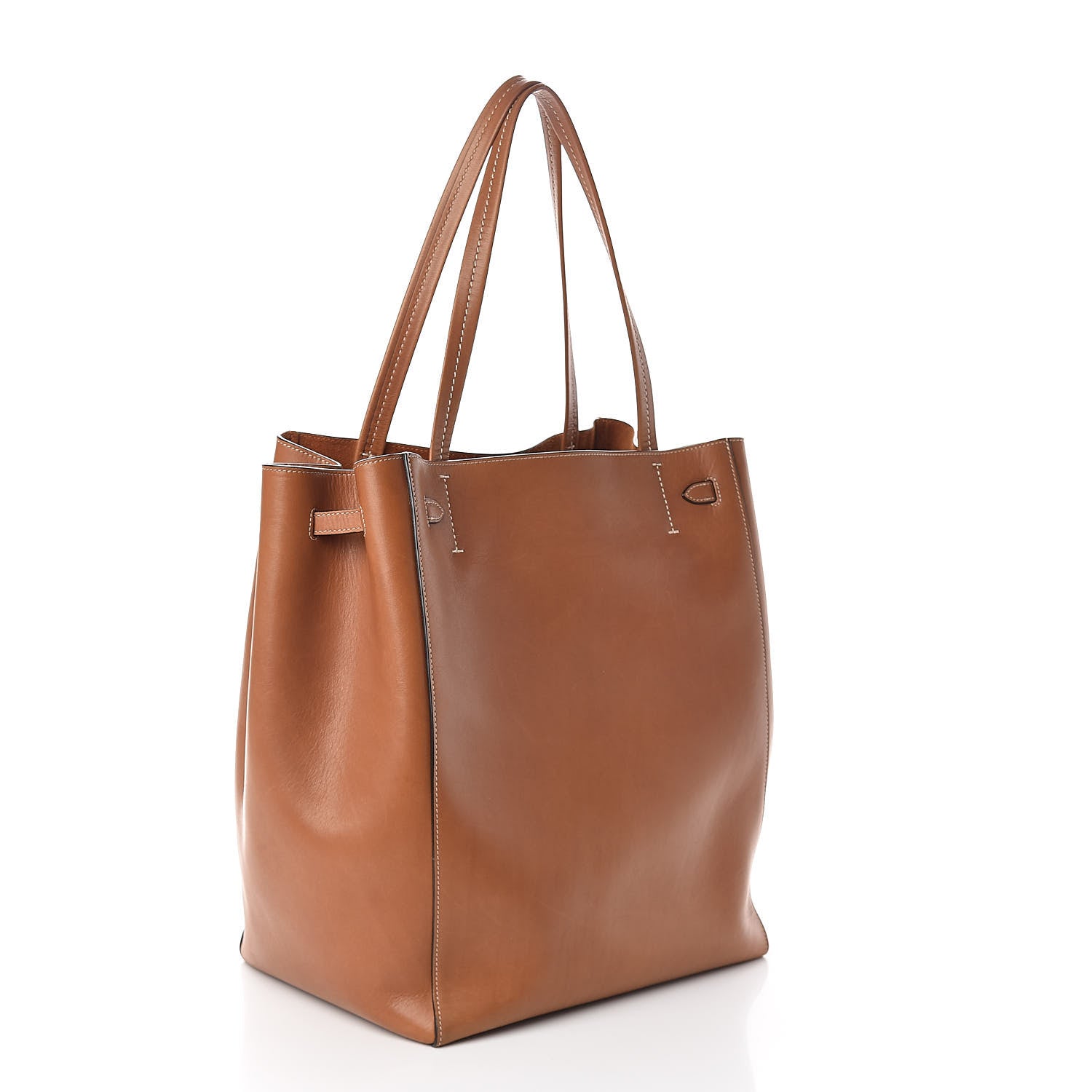 Celine Smooth Calfskin Medium Belt Cabas Phantom Brown 3 of 10