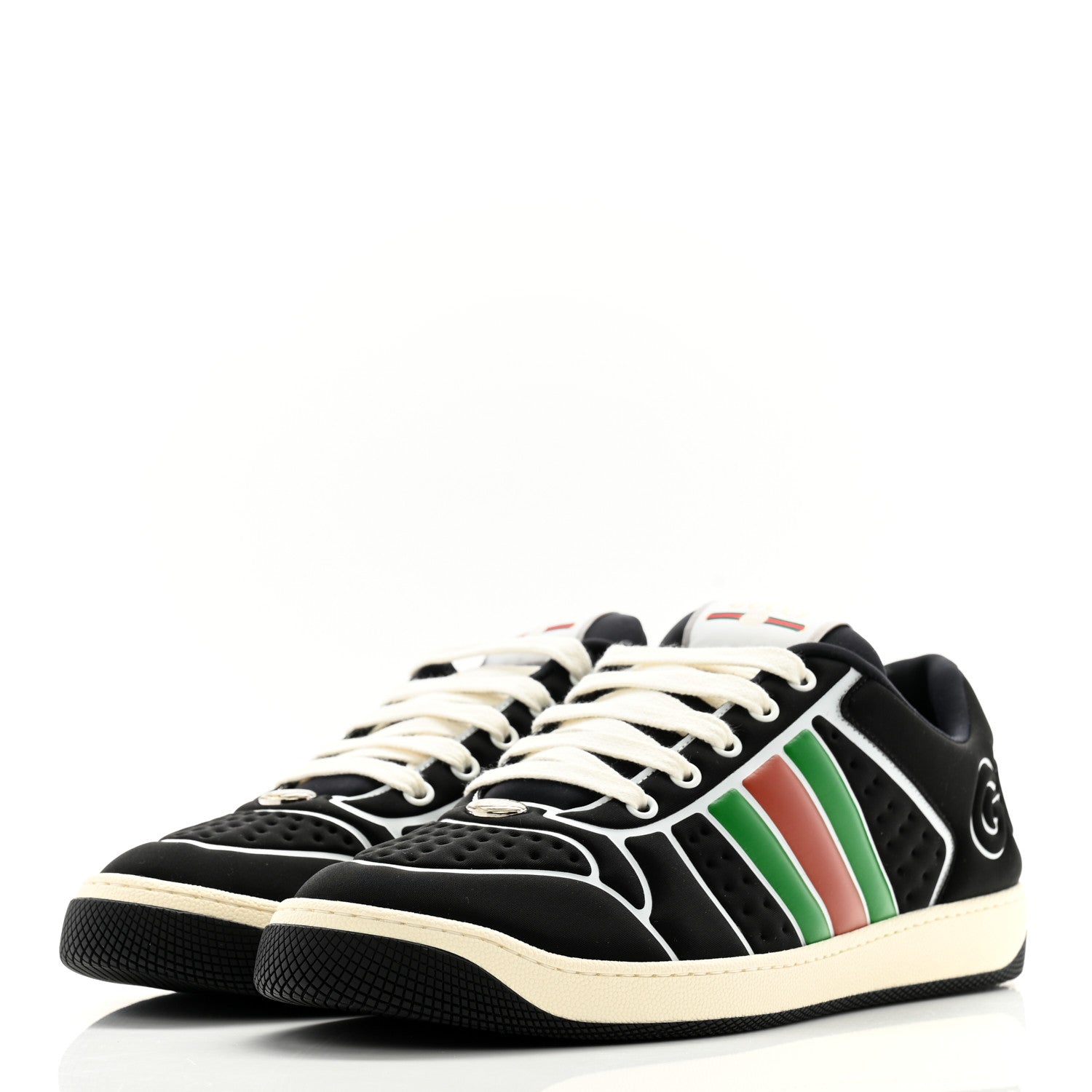 Gucci Neoprane Web Mens Screener Sneakers 8.5 Black 3 of 9